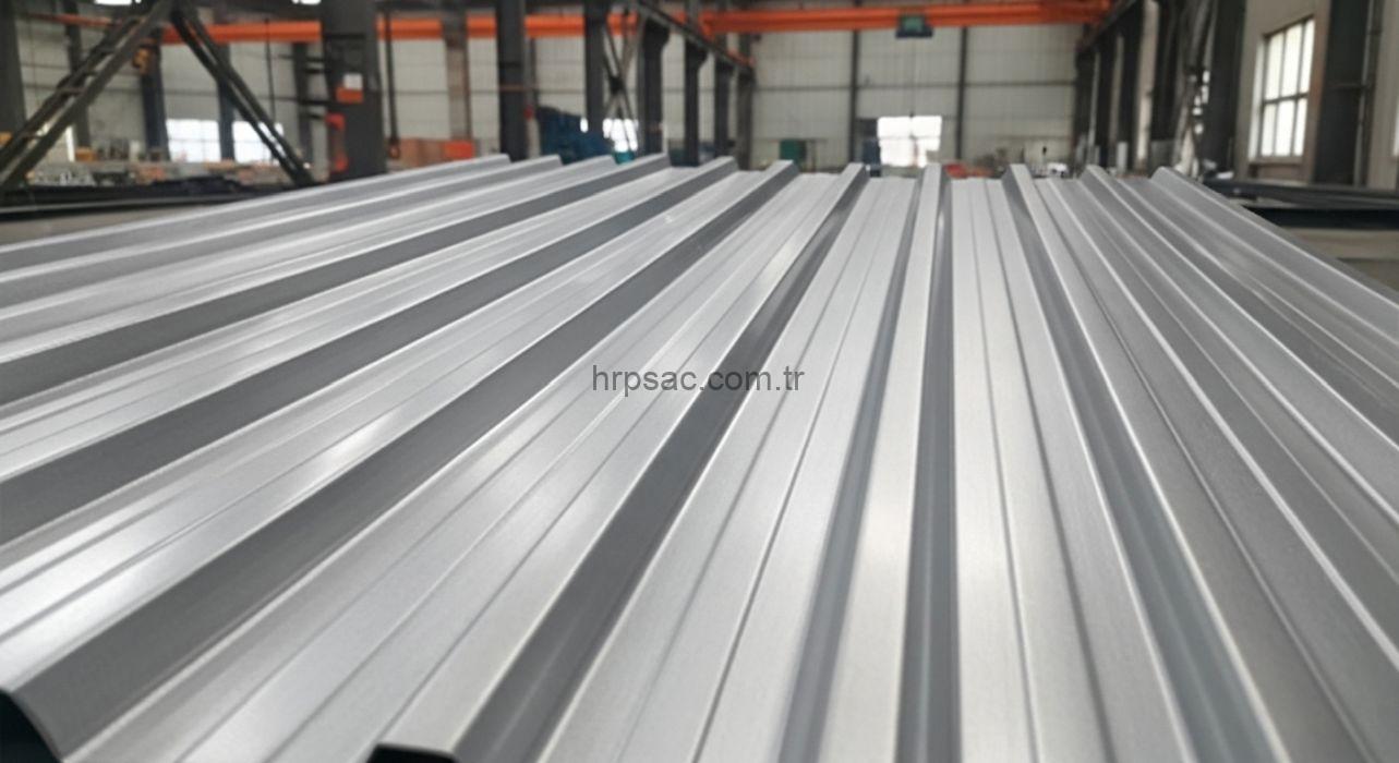 Farklı genişliklerde trapez çatı sacı profilleri.
