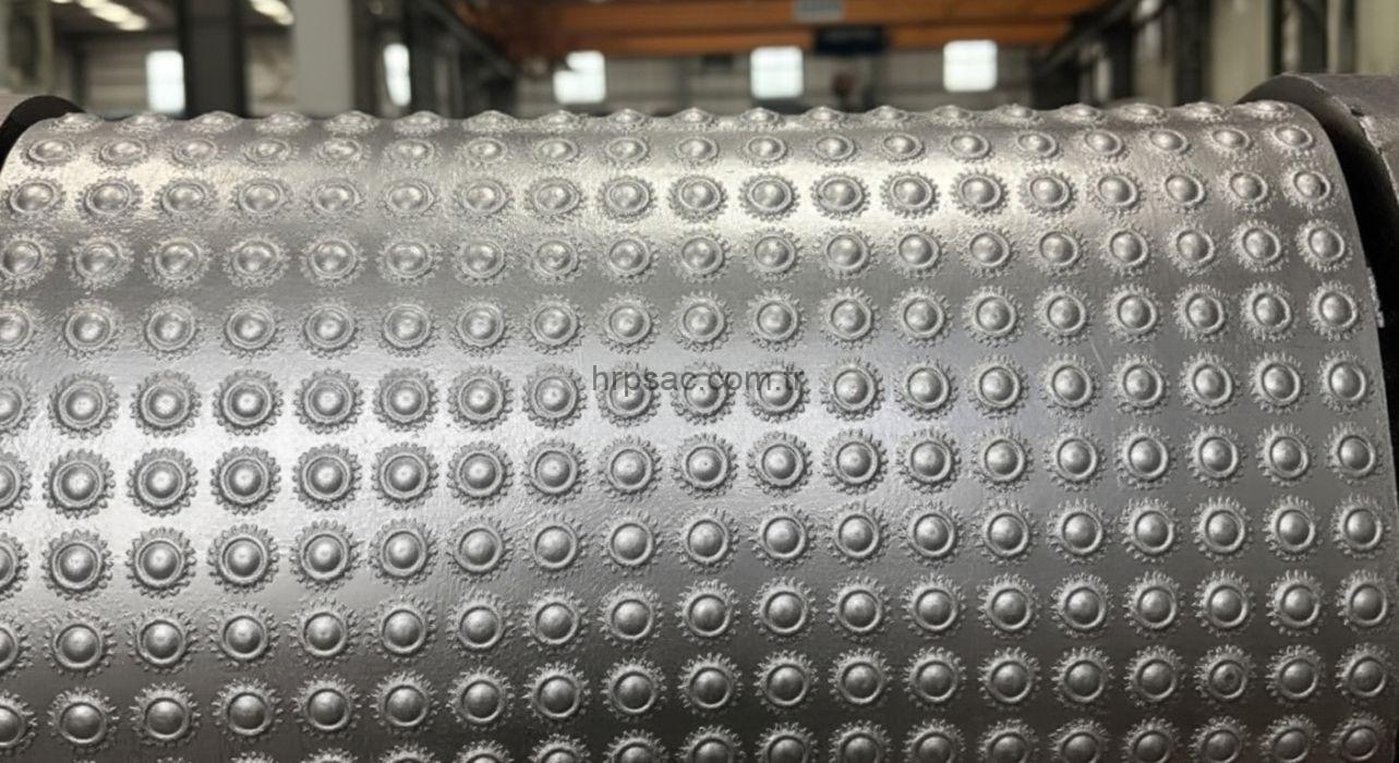 İnşaat alanında kullanılan desenli sac rampası.