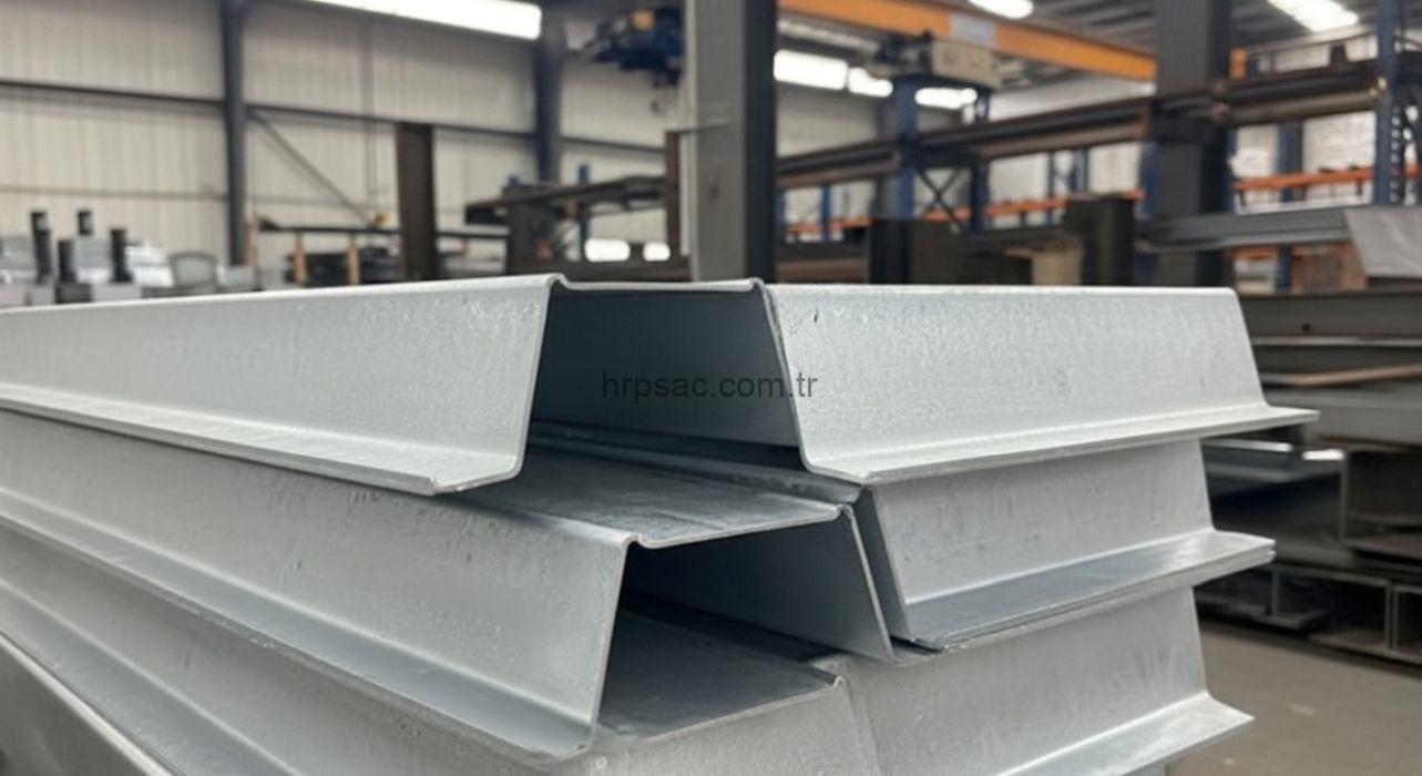 Omega profil ağırlıklarını gösteren bir teknik çizim.