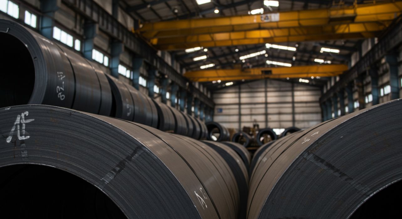 Farklı kalınlık ve ebatlarda metal levhalar.